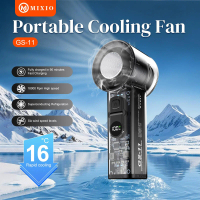 MIXIO GS-11 Kipas AC Cooling Transparant High Speed With Powerbank 6000Mah Fan Portable Turbo 18000R