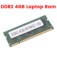 DDR2 4GB Laptop Ram Memory 667Mhz PC2 5300 SODIMM 1.8V 200 Pins For Intel AMD Laptop Memory