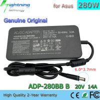 New Genuine Original 280W 20V 14A 6.0*3.7mm ADP-280BB B Laptop Adapter for Asus ROG Strix Scar 17 G732 Power Supply Charger
