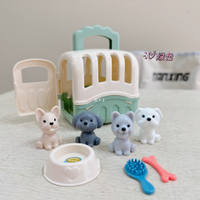 LZD  ของเล่นเด็กกรงสัตว์เลี้ยงของเล่นกรงสุนัขสัตว์เลี้ยงเล่นบ้านของเล่นเด็กผู้หญิงฉากของเล่นของขวัญเด็ก
