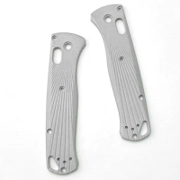 1Pr Aluminium Alloy Blade Handle Patch for Benchmade 535 Knife Radial Texture Aluminium Alloy Bugout 535 Patch DIY Accessories