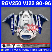 RGVT250 For SAPC RGV-250 RGV250 VJ22 41No.32 RGV 250 91 92 93 94 95 96 1990 1991 1992 1993 1994 1995 1996 white blue Fairings