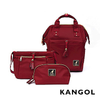 【KANGOL】週年紀念款輕量尼龍包-3件套組(多色任選 6825)