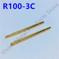 20/100PCS R100-3C Test Pin P100-B Receptacle Brass Tube Needle Sleeve Seat Crimp Connect Probe Sleeve 29.3mm Outer Dia 1.67mm