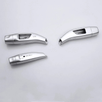 aimey สำหรับ Benz CLA GLC C E S Class W205 W213 ฝาครอบคันเกียร์และปุ่มควบคุมความเร็วแบบโครเมียมสีเงิ
