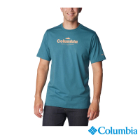 【Columbia 哥倫比亞】男款-CSC™LOGO短袖上衣-碧綠色(UAO13630JP/IS)