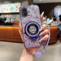 Ốp Cho Apple iPhone 16, Thiết Kế Hoa Nở Đẹp Mạ, Có Giá Đỡ Điện Thoại, Tương Thích Với Apple iPhone 1