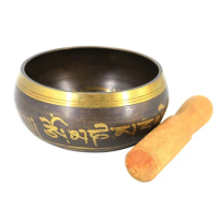 Metal Handmade Buddha Sound Bowl Tibetan Bronze Chime Bell Yoga Meditation Bowl
