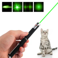 Pet Cat Dot Toy Three-color Laser Pointer (Not Included Batteries）Visible Beam Power Office Teaching Interactive Red Laser Pen