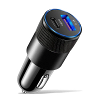 ที่ชาร์จแบตในรถ, Olaf, 68W PD USB type C, ชาร์จเร็ว, อะแดปเตอร์โทรศัพท์ในรถยนต์, เข้ากันได้กับ iPhon