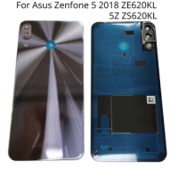 For Asus Zenfone 5 2018 ZE620KL 5Z ZS620KL Back Battery Cover Housing Panel Repair Glass With Camera Glass