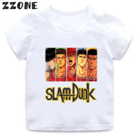 Anime Slam Dunk Sakuragi Hanamichi Print Fashion Kids T-Shirts Girls Clothes Baby Boys T shirt New Summer Children Tops,ooo5852