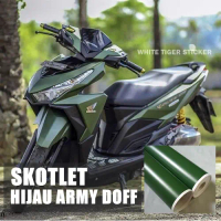 SKOTLET STIKER MOTOR HIJAU ARMI DOF SKOTLET DOP STIKER HIJAU ARMY DOF SCOTLITE HIJAU ARMI DOF HARGA 