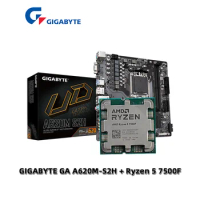 AMD R5 7500F Ryzen 5 7500F CPU + GIGABYTE A620M S2H Micro ATX AMD A620 DDR5 Motherboard Suit Socket 