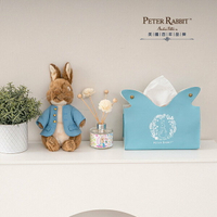 彼得兔/比得兔 PU面紙盒-立兔(藍)【躍獅線上】
