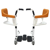 Heavy duty transfer lift toilet chair with commode wheelchair