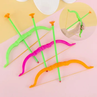10Pcs Mini Plastic Bow and Arrow with Sucker Shooting Outdoor Sports Toy for Kids Birthday Party Favors Pinata Fillers Treat Bag