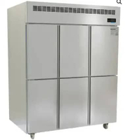 Starcool BGS-1600C SS Upright Chiller Kulkas Dapur Komersial Stainless Steel 6 Pintu - Kabinet Stain