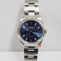 ROLEX勞力士 14000 Air-King空中霸王 藍色面盤 錶徑34mm 3130自動機械 大眾當舖 編號7294