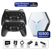 X10 Mech Retro Tv Game Console 4k 8K Android Console 5G WIFI RPG Android Tv Box Gaming Android 128G Built In 10300 Games