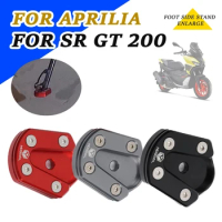 Motorcycle Accessories Kickstand Enlarge Plate Enlarger Extension Support Pad Foot Side Stand For Aprilia SR GT 200 SRGT SRGT200