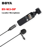 BOYA BY-M3-OP Lavalier Microphone Clip-on Digital Condensador Microfone Mic for USB Type-C Vlog Film Video Recording Mic