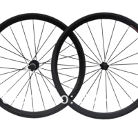 Clincher Wheelset 38mm - Full Carbon Matt Matte Clincher Rim Road Bike 700C Wheel set 8/9/10/11's