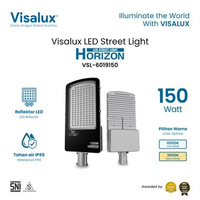 Visalux Horizon LED Street Light 150W - Lampu Jalan Listrik PJU Reflektor LED Cahaya Putih / Kuning 