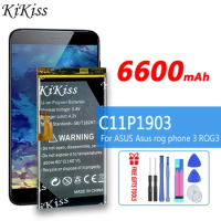 KiKiss 6600mAh C11P1903 Battery for ASUS Rog Phone 3 ROG3 Mobile Phone Batteries