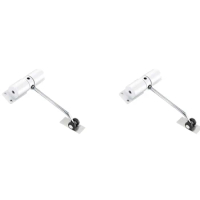 2X Simple Door Closer Household Automatic Hinge Mute Closer Invisible Door Automatic Door Closer(White)