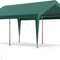 10x20FT Heavy Duty Carport, Portable Car Canopy Garage Boat Shelter Party Tent, UV Resistant Waterproof Carport Canopy with Four