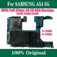 8+128G 8+256G 6+128GB Original Logic Main Board For Samsung Galaxy A54 A546E/B/U Motherboard 5G With Full Chips Unlocked Plate