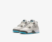 Sepatu Basket Anak Nike Air Jordan 4 Retro Preschool Blue Chill HV4682-014 3Y