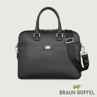 【BRAUN BUFFEL 德國小金牛】台灣總代理 安德勒 公事包-黑色/BF531-65-BK