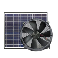 30W 14 inch exhaust window circulation fan solar air conditioner industrial dc ventilation fan greenhouse wall cooling vent