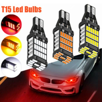10x W16W T15 LED Bulbs T10 W5W 4014 45SMD Canbus LED Backup Light 921 912 W16W LED Bulbs Car Reverse Lamp Xenon White DC12V