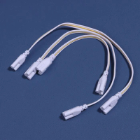 5PCS Flexiable Double End 3Pin LED Tube Connector Cable Wire T4 T5 T8 Extension Cord For Integrated LED Tube Light Bulb 20-50cm