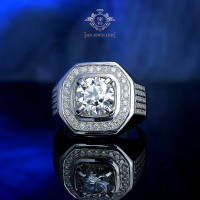 Cincin Perak Asli 950 Pria 03 – Emban Custom Ikat Batu Akik Permata SAN950