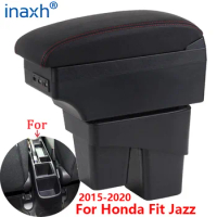 For Honda Jazz Armrest box For Honda Fit Jazz 3 Car Armrest 2015-2020 2015 2016 2017 2018 2019 Arm Storage box car accessories
