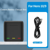 Portable Sports Camera Battery Charger USB Charger For GoPro Hero11/10/9 TF Card Battery Storage Cases Smart Charging Case Box