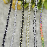 50Meters DIY Curve Wave Braided Lace Trim For Clothing Decoration High Quality Centipede Braided Ribbon For Sewing Accessories