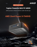 Morefine ใหม่ AMD Mini PC Gamer M600 Ryzen 9 7940HS มินิเดสก์ท็อปคอมพิวเตอร์2xDDR5 2xPCIe4.0 2X2.5G