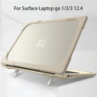 For Surface Laptop Go 3 Case with Support Feet Bottom Case for Microsoft Surface Laptop go 1/2/3 12.4 model 1943 2013 3710 2022