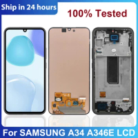 6.6"High Quality For Samsung Galaxy A34 5G LCD Display with frame Touch Digitizer Assembly For Samsung A34 5G Screen Replacement