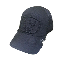 topi garuda tactikal logo timbul full hitam