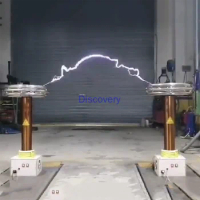Custom Artificial Lightning Show Electric Sonic Tesla Coil 0.3m Flash Plasma Horn 1.5m Arc