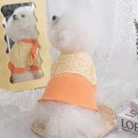 Pretty Floral Dress Little Dog Clothing Spring And Summer Thin Style Schnauzer Small Puppies Teddy Pet Dress Teddy Bear