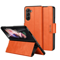 for samsung z fold 5 Anti-Slip Wallet Bag Folding Case for Samsung Galaxy Z Fold 5 Fold5 Leather Mobile Phone Cover