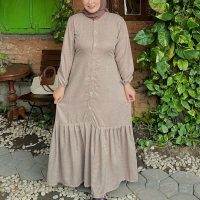 MEDINA SERIES GAMIS Katun Madinah Fodu Premium Wanita Muslim gamis hari raya