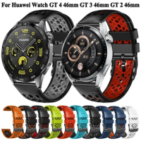 22mm Wide Silicone Strap For Huawei Watch GT 4 46mm Watchband Bracelet For Huawei Watch GT 2 3 GT2 GT3 Pro Smartwatch Wristband